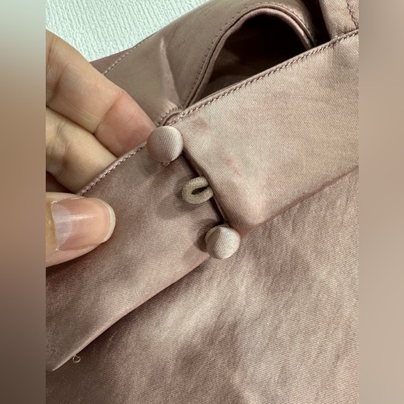 NWOT Lulus Poised Aura Dusty Mauve Satin Mock Neck backless Mini Dress size S - Picture 11 of 16